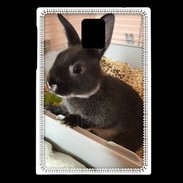 Coque Blackberry Passport Lapin nair noir et gris 75