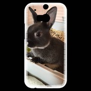 Coque HTC One M8s Lapin nair noir et gris 75