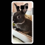 Coque Samsung A7 Lapin nair noir et gris 75