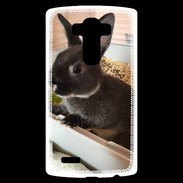 Coque LG G4 Lapin nair noir et gris 75