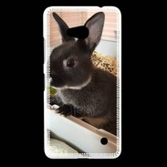 Coque Nokia Lumia 640 LTE Lapin nair noir et gris 75