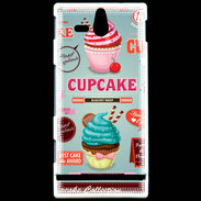 Coque Sony Xperia U Vintage Cupcake 770