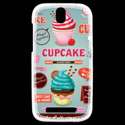 Coque HTC One SV Vintage Cupcake 770