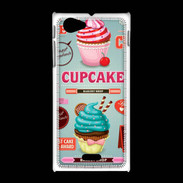 Coque Sony Xpéria J Vintage Cupcake 770