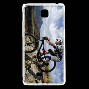 Coque LG F5 VTT extrême en montagne