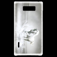 Coque LG Optimus L7 Cheval blanc 1