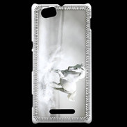 Coque Sony Xperia M Cheval blanc 1