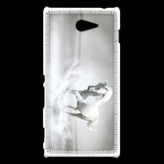 Coque Sony Xperia M2 Cheval blanc 1