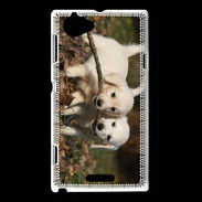Coque Sony Xperia L Duo de chiot golden retriever