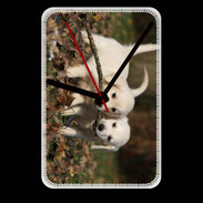 Grande pendule murale Duo de chiot golden retriever