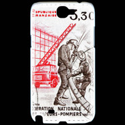 Coque Samsung Galaxy Note 2 Timbre Sapeurs pompiers