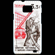 Coque Samsung Galaxy S2 Timbre Sapeurs pompiers