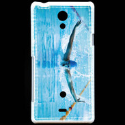 Coque Sony Xperia T Nageur en piscine