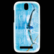 Coque HTC One SV Nageur en piscine