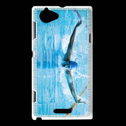 Coque Sony Xperia L Nageur en piscine
