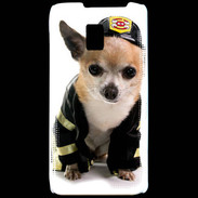 Coque LG P990 Chihuahua pompiers