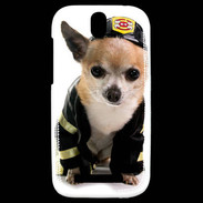 Coque HTC One SV Chihuahua pompiers