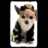 Coque LG Optimus L3 II Chihuahua pompiers