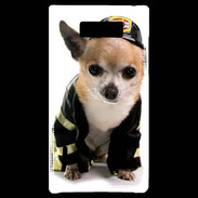 Coque LG Optimus L7 Chihuahua pompiers