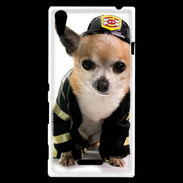 Coque Sony Xperia T3 Chihuahua pompiers