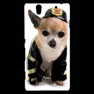 Coque Sony Xperia C4 Chihuahua pompiers