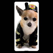 Coque Sony Xperia C5 Chihuahua pompiers