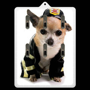 Porte clés Chihuahua pompiers