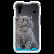 Coque Samsung ACE S5830 Chaton sur tapis bleu