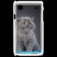 Coque Samsung Galaxy S Chaton sur tapis bleu