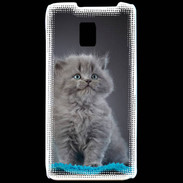 Coque LG P990 Chaton sur tapis bleu