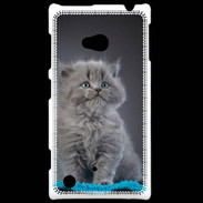 Coque Nokia Lumia 720 Chaton sur tapis bleu