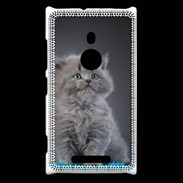 Coque Nokia Lumia 925 Chaton sur tapis bleu