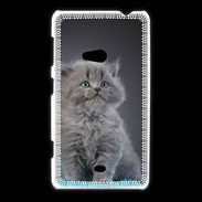 Coque Nokia Lumia 625 Chaton sur tapis bleu
