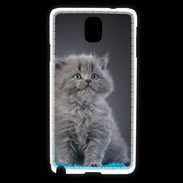 Coque Samsung Galaxy Note 3 Chaton sur tapis bleu
