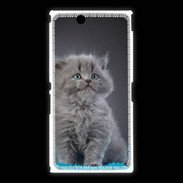Coque Sony Xpéria Z Ultra Chaton sur tapis bleu