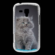 Coque Samsung Galaxy Trend Chaton sur tapis bleu
