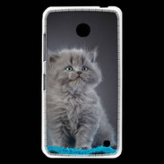 Coque Nokia Lumia 630 Chaton sur tapis bleu