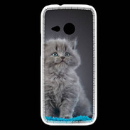 Coque HTC One Mini 2 Chaton sur tapis bleu