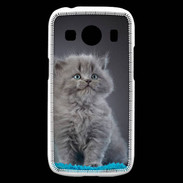 Coque Samsung Galaxy Ace4 Chaton sur tapis bleu