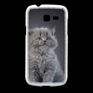 Coque Samsung Galaxy Fresh Chaton sur tapis bleu