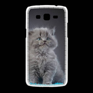 Coque Samsung Galaxy Grand2 Chaton sur tapis bleu