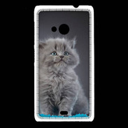 Coque Nokia Lumia 535 Chaton sur tapis bleu