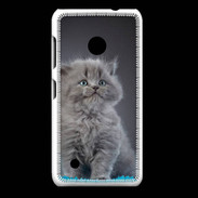 Coque Nokia Lumia 530 Chaton sur tapis bleu