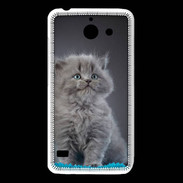 Coque Huawei Y550 Chaton sur tapis bleu
