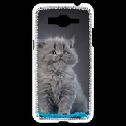 Coque Samsung Grand Prime 4G Chaton sur tapis bleu