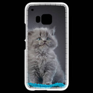 Coque HTC One M9 Chaton sur tapis bleu