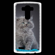 Coque LG G4 Chaton sur tapis bleu