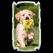 Coque Blackberry 8520 Chiot Golden red river