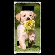Coque LG Optimus L7 Chiot Golden red river