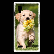 Coque LG Optimus L9 Chiot Golden red river